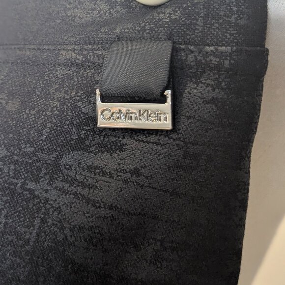 Calvin Klein Metallic Textured Pants Legging - Size M - Picture 10 of 10